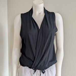 Lanston Jersey Knit Crossfront Top Size XS